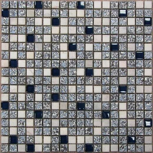 Мозаика Bonaparte Мозаика стеклянная Dreams Blue, чип 15x15 мм, 30x30 см