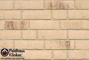 Клинкерная плитка ручной формовки (R742NF14) 742 vascu crema petino Feldhaus Klinker 240x71x14 мм