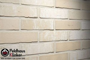 Клинкерный облицовочный кирпич ручной формовки (K741RF75) 741 vascu crema bora wasserstrich Feldhaus Klinker 240x65x75 мм