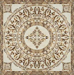 Декор Infinity Ceramic Castello Tramonte Roseton Beige, 120x120 см