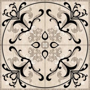 Декор Infinity Ceramic Ruskin Roseton Gris, 120x120 см