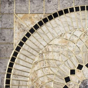 Декор керамогранит Infinity Ceramic Rimini Roseton Gris (комплект из 4 плиток) 1/4 часть, 60x60 см