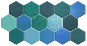 Керамогранит Realonda Ceramica Hex Aquamarine, 26,5x51 см