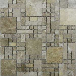 Мозаика Bonaparte Мозаика из натурального камня Tetris, 30,5x30,5 см