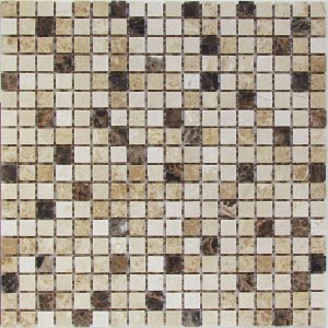 Мозаика Bonaparte Мозаика из натурального камня Turin-15 slim (POL), чип 15х15 мм, 30,5x30,5 см