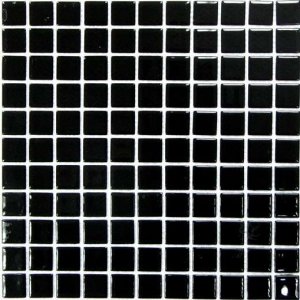 Мозаика Bonaparte Мозаика стеклянная Black glass, чип 25x25 мм, 30x30 см