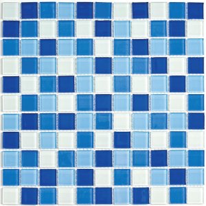 Мозаика Bonaparte Мозаика стеклянная Blue wave-3, чип 25x25 мм, 30x30 см
