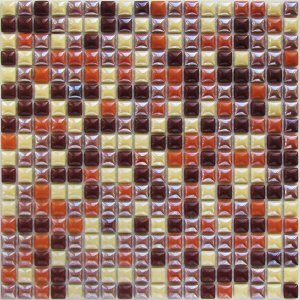 Мозаика Bonaparte Мозаика стеклянная Caramel, чип 15х15 мм, 30x30 см