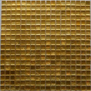 Мозаика Bonaparte Мозаика стеклянная Classik gold, чип 15х15 мм, 30x30 см