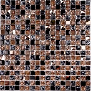 Мозаика Bonaparte Мозаика стеклянная Crystal Brown, чип 15x15 мм, 30x30 см