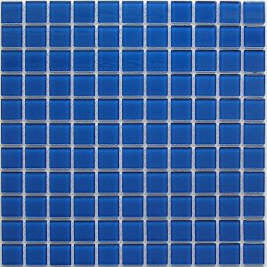 Мозаика Bonaparte Мозаика стеклянная Deep blue, чип 25x25 мм, 30x30 см