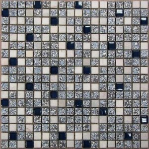 Мозаика Bonaparte Мозаика стеклянная Dreams Blue, чип 15x15 мм, 30x30 см