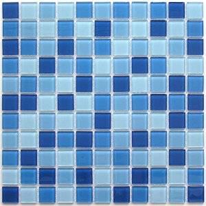 Мозаика Bonaparte Мозаика стеклянная Navy blue, чип 25x25 мм, 30x30 см
