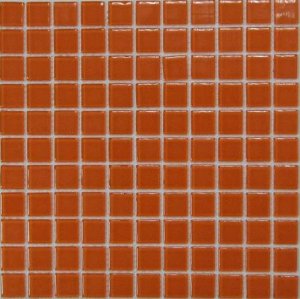 Мозаика Bonaparte Мозаика стеклянная Orange glass, чип 25x25 мм, 30x30 см