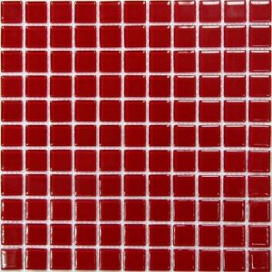 Мозаика Bonaparte Мозаика стеклянная Red glass, чип 25x25 мм, 30x30 см