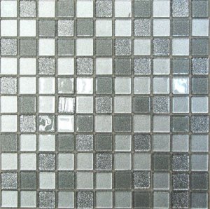 Мозаика Bonaparte Мозаика стеклянная Shine Silver, чип 25x25 мм, 30x30 см