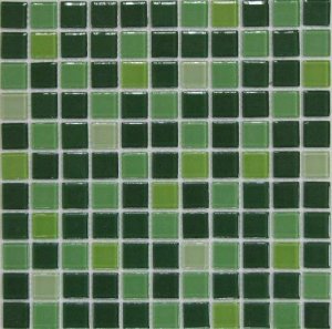 Мозаика Bonaparte Растяжки Jump Green №1 (dark), чип 25x25 мм, 30x30 см