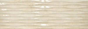 Плитка настенная Cifre Crema Marfil Relieve Sigma Brillo rect. porcelanico, 30x90 см