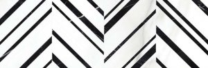 Плитка настенная Mei Gatsby Черно-белый, GTU441, 25x75 см