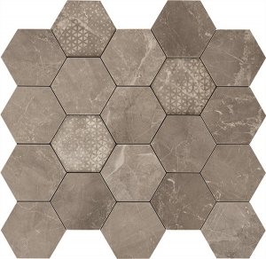 Мозаика HEXAGON SUPREME GREY LEV (02618) 34x36